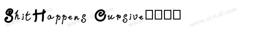 ShitHappens Cursive字体转换